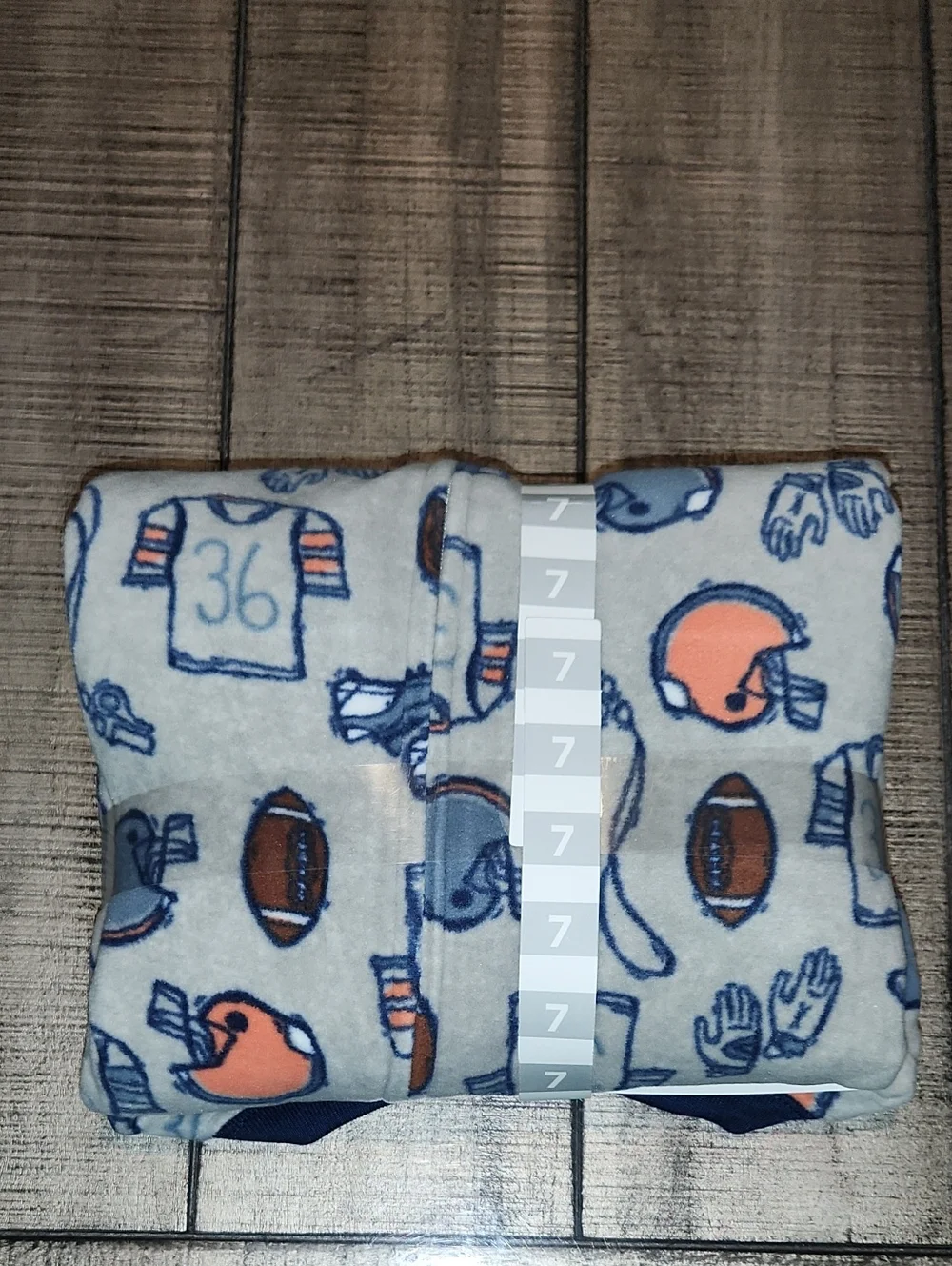 NWT Carter's Fleece Footed Pajamas with Football & Helmet Print